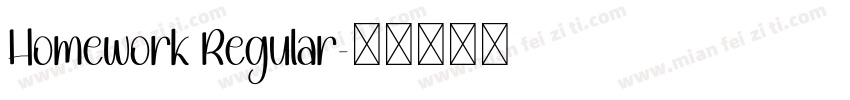Homework Regular字体转换